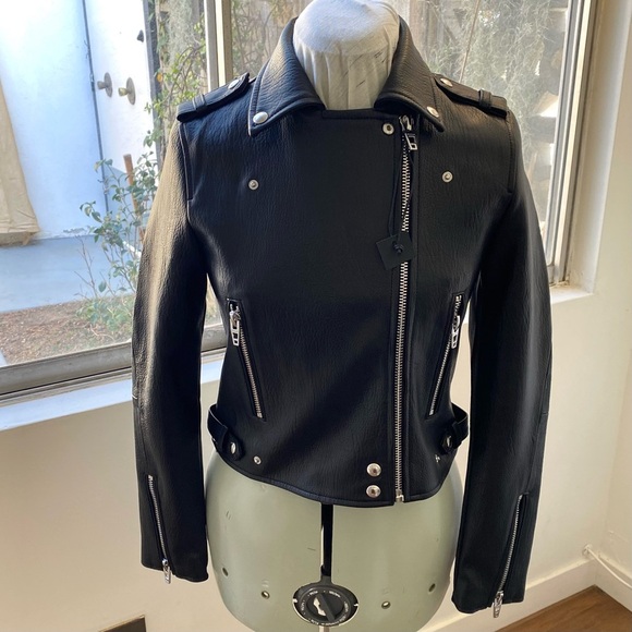 FINAL OFFER 🦋 BLANKNYC Vegan Leather Moto Jacket Black, NWT - Picture 11 of 14